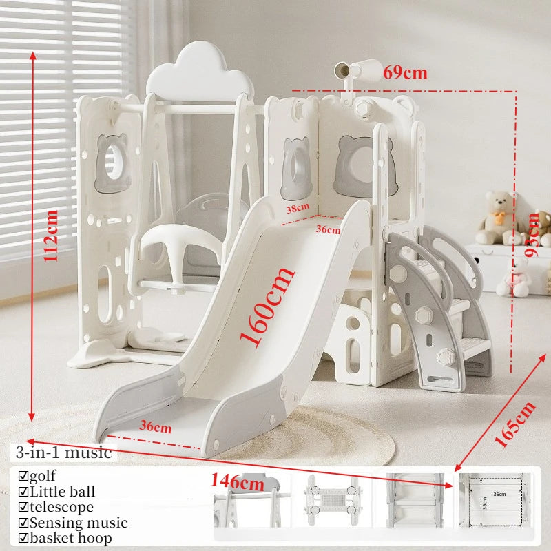 Kids Indoor Slide & Swing Set