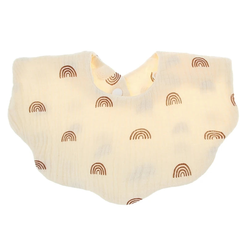 Cotton Baby Bandana Bib 5-Pack — Soft, Absorbent, Snap Closure