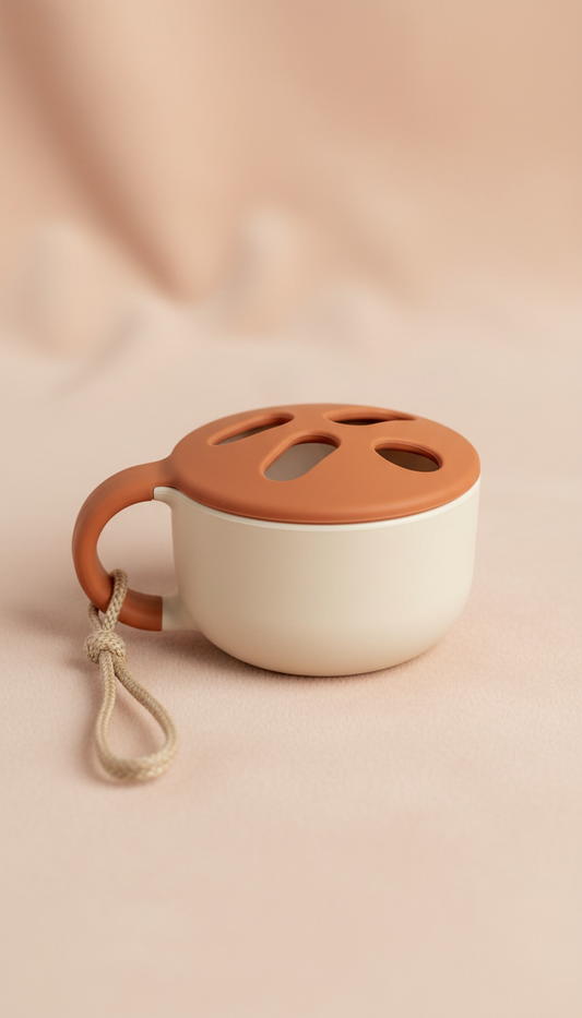 Silicone Spill-Proof Snack Cup Set - pastel