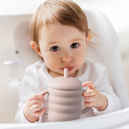 Silicone Kids Straw & Snack Cup