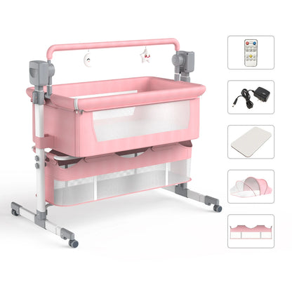 Portable Rocking Bedside Bassinet — Electric Sway, 0–6 Months