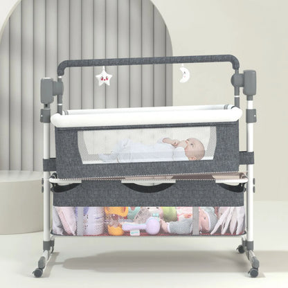 Portable Rocking Bedside Bassinet — Electric Sway, 0–6 Months