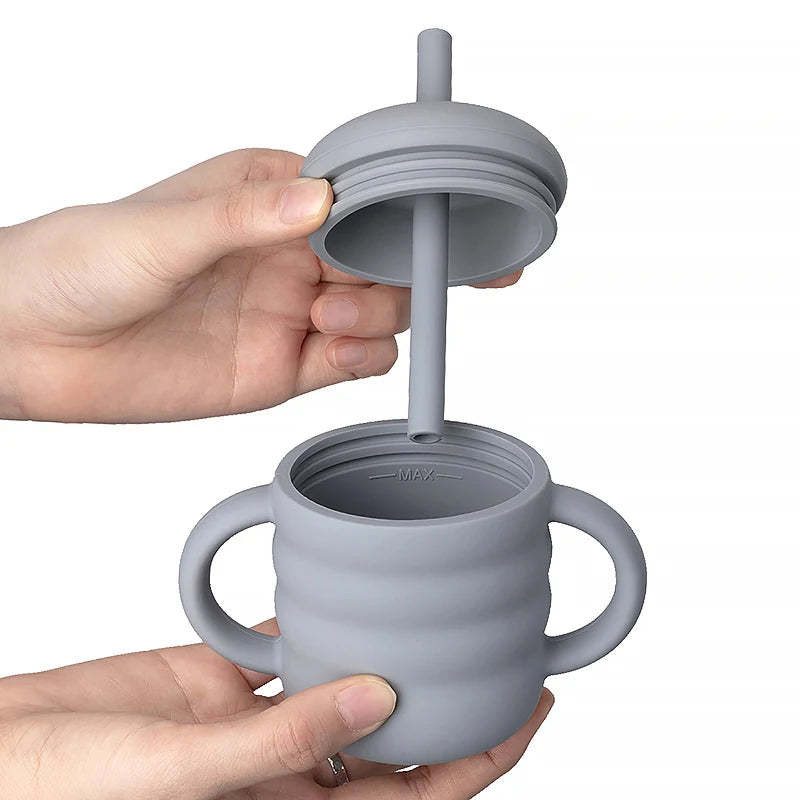 Silicone Kids Straw & Snack Cup