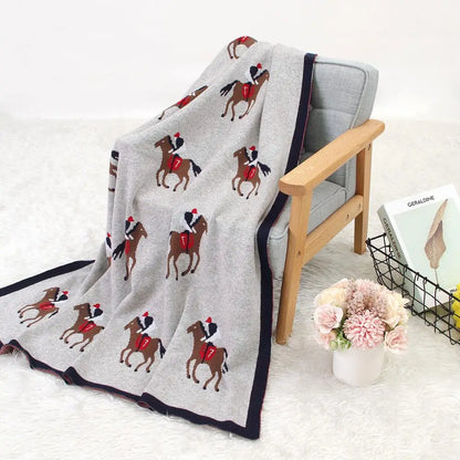 Knitted Cartoon Baby Swaddle Blanket