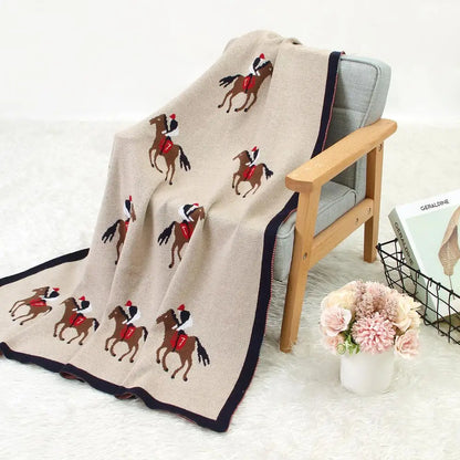 Knitted Cartoon Baby Swaddle Blanket
