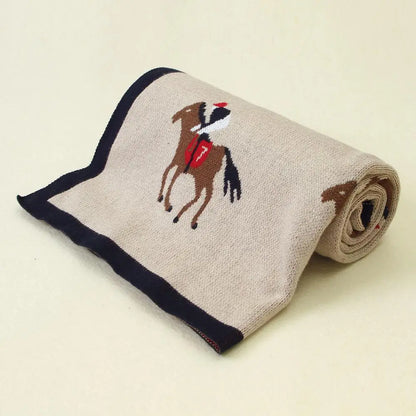 Knitted Cartoon Baby Swaddle Blanket