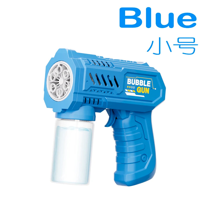 Automatic Bubble Machine Gun — 6-Hole, LED Lights (Ages 3+)