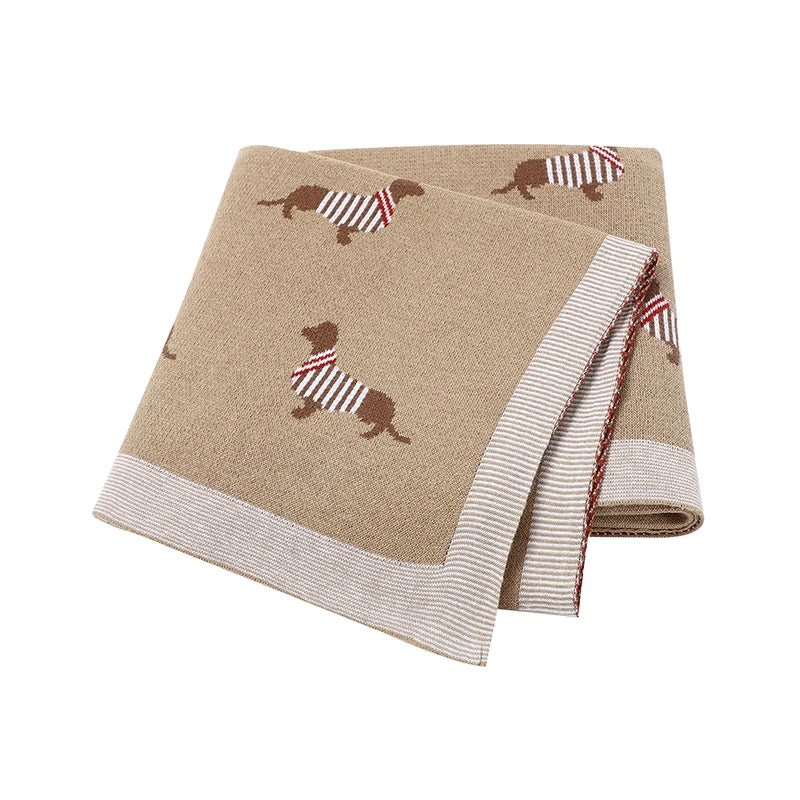 Knitted Cartoon Baby Swaddle Blanket