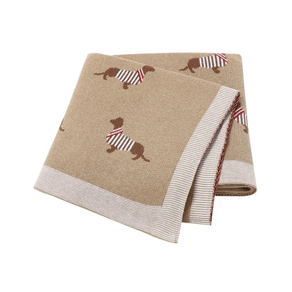Knitted Cartoon Baby Swaddle Blanket
