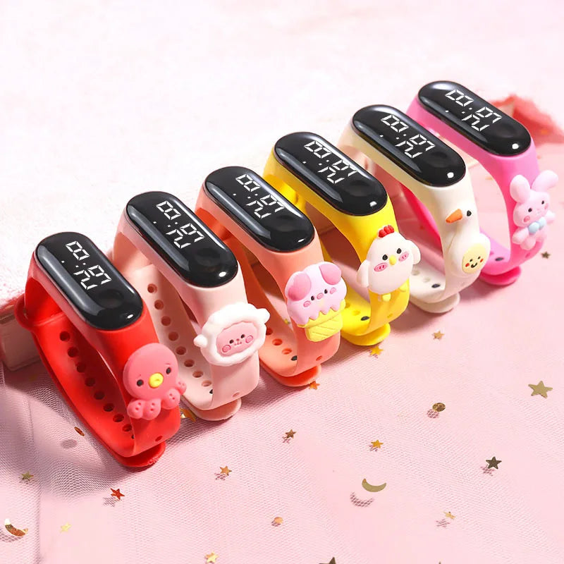 LED Kids Cartoon Watches