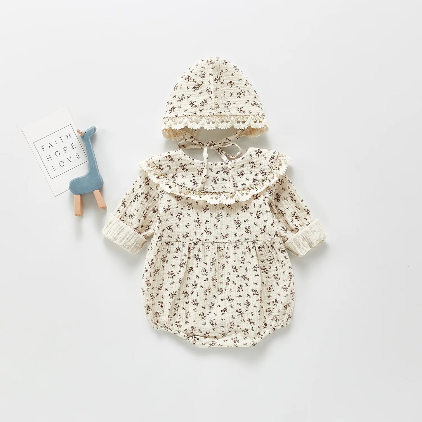 Autumn Baby Girl Romper & Hat