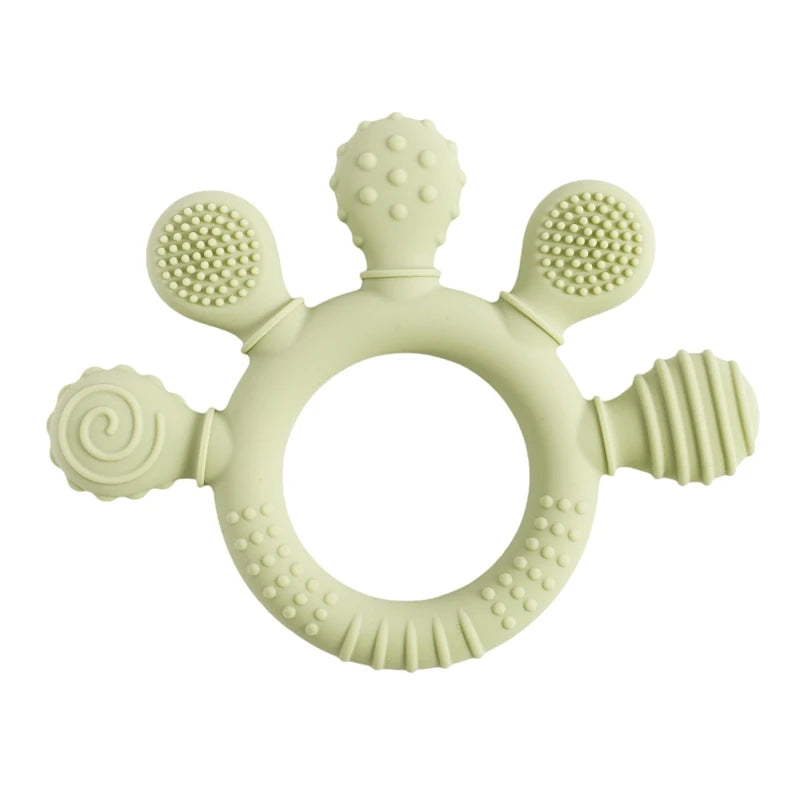 Silicone Teether Ring for 0-12 Months