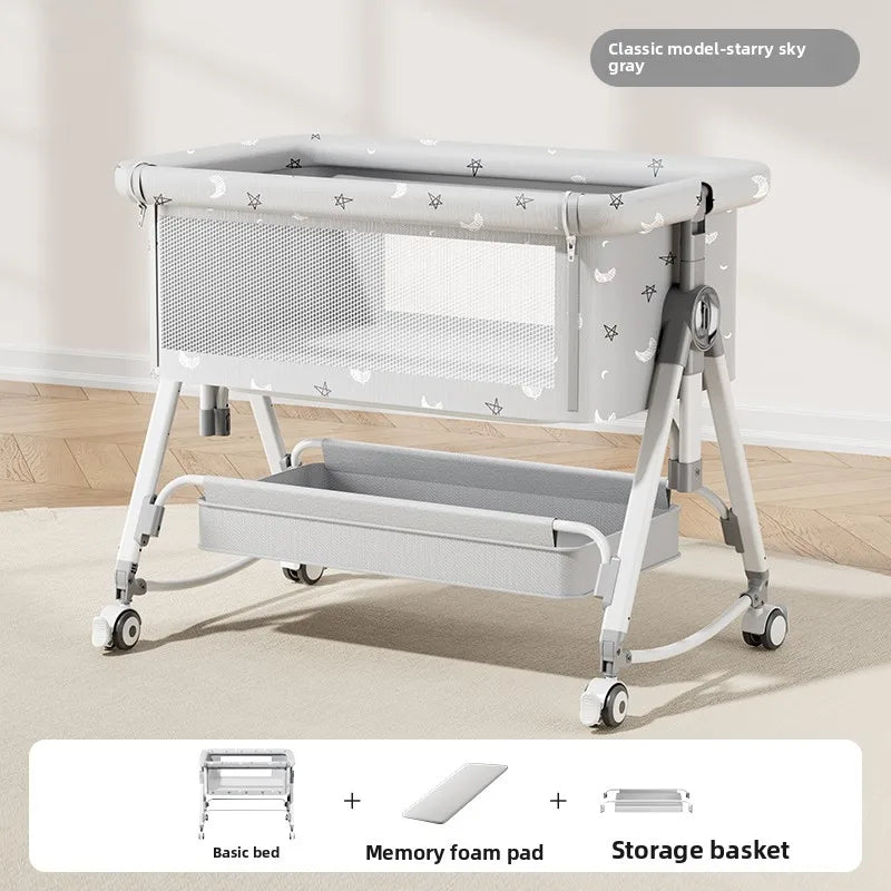 Portable Folding Travel Crib — Lightweight, Bedside Sleeper for 0–24m