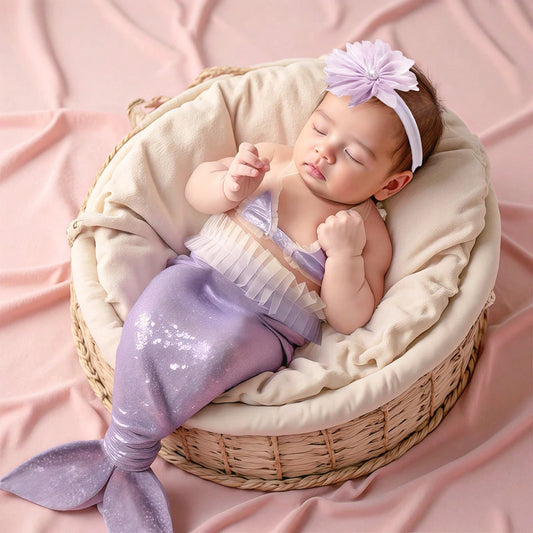 Lavender Mermaid Baby Outfit