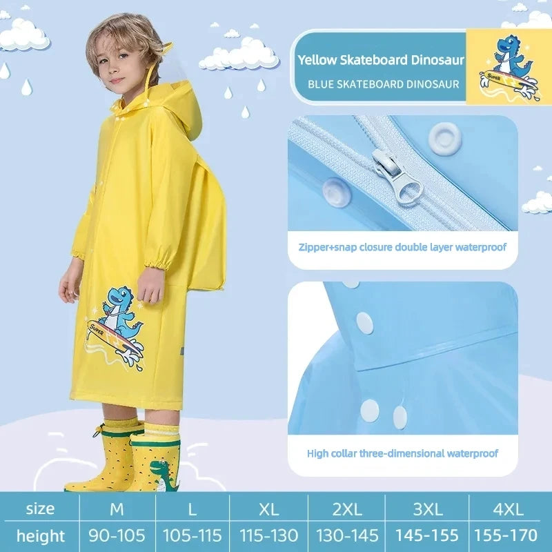 Kids Waterproof Raincoat Poncho