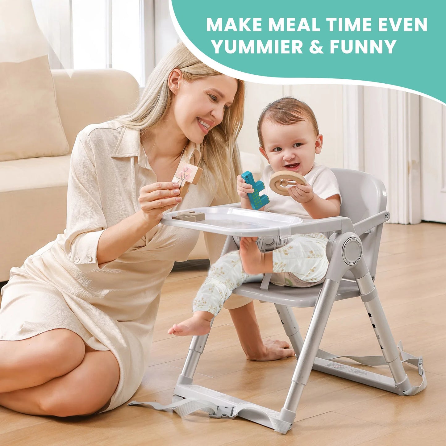 Folding Baby Booster High Chair