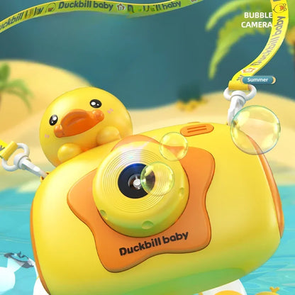 Portable Bubble Camera Toy for Kids — Automatic Bubble Blower with Lights & Music