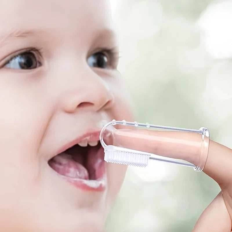 2PCS Silicone Baby Finger Toothbrush