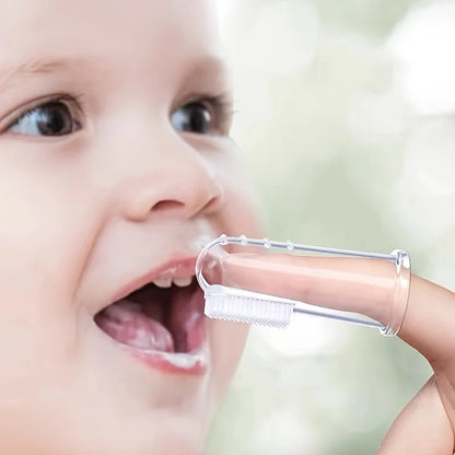 2PCS Silicone Baby Finger Toothbrush