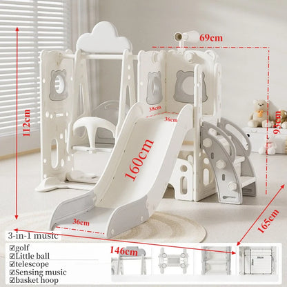 Kids Indoor Slide & Swing Set
