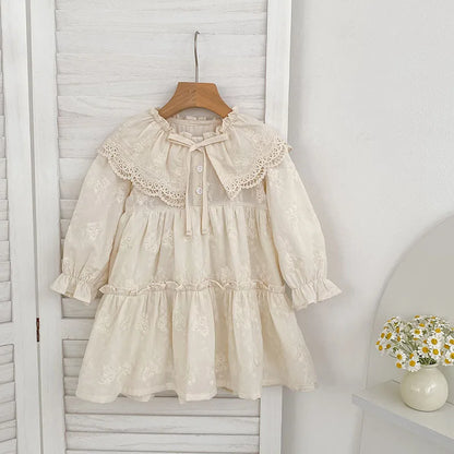 Girls Princess Lace Dress — Flower Girl & Party Dress for Toddlers Ages 2–8