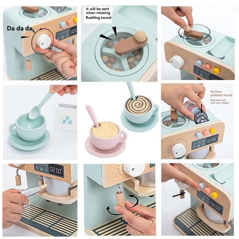 Wooden Coffee Maker Toy Set