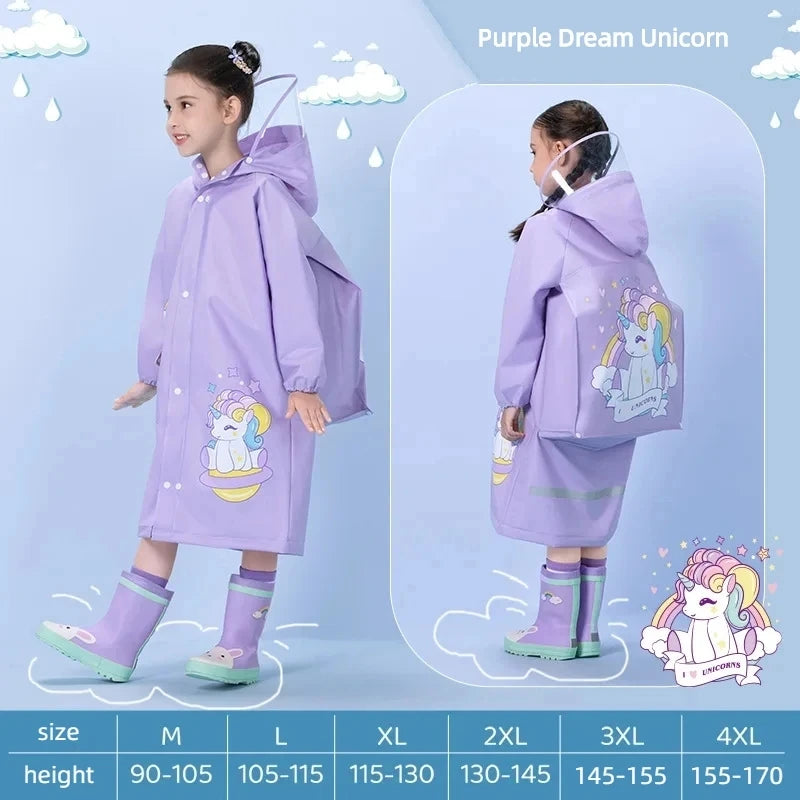 Kids Waterproof Raincoat Poncho