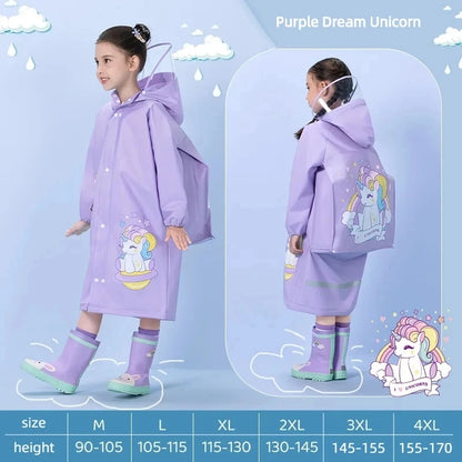 Kids Waterproof Raincoat Poncho