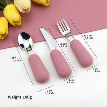 Silicone Baby Cutlery Set (3PCS)