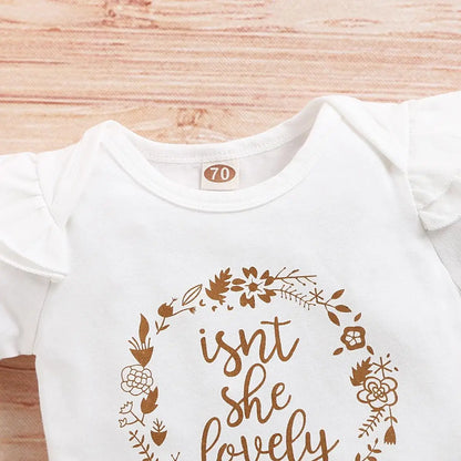 Newborn Baby Girls 3PCS Romper Set