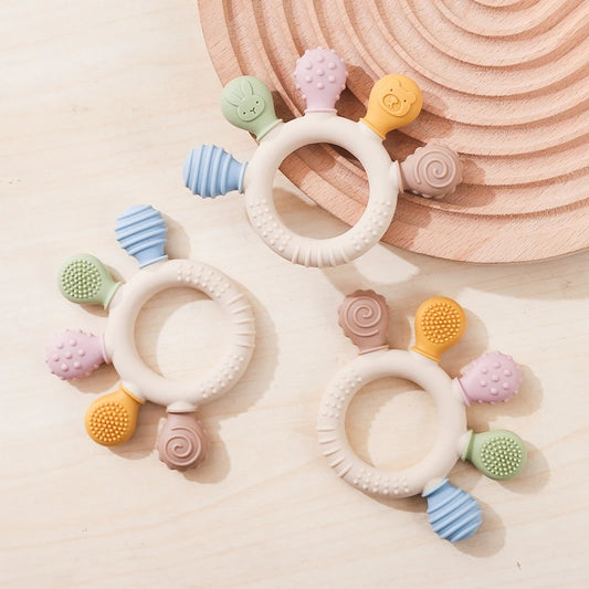 Silicone Teether Ring for 0-12 Months
