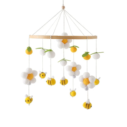 Crib Mobile Rattle Toy — Musical Baby Cot Mobile with Lights for Newborns