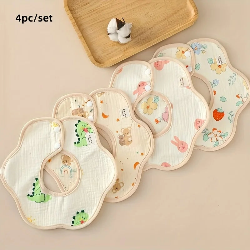 Waterproof Cotton Bib — Soft Absorbent Feeding Bib for Babies & Toddlers