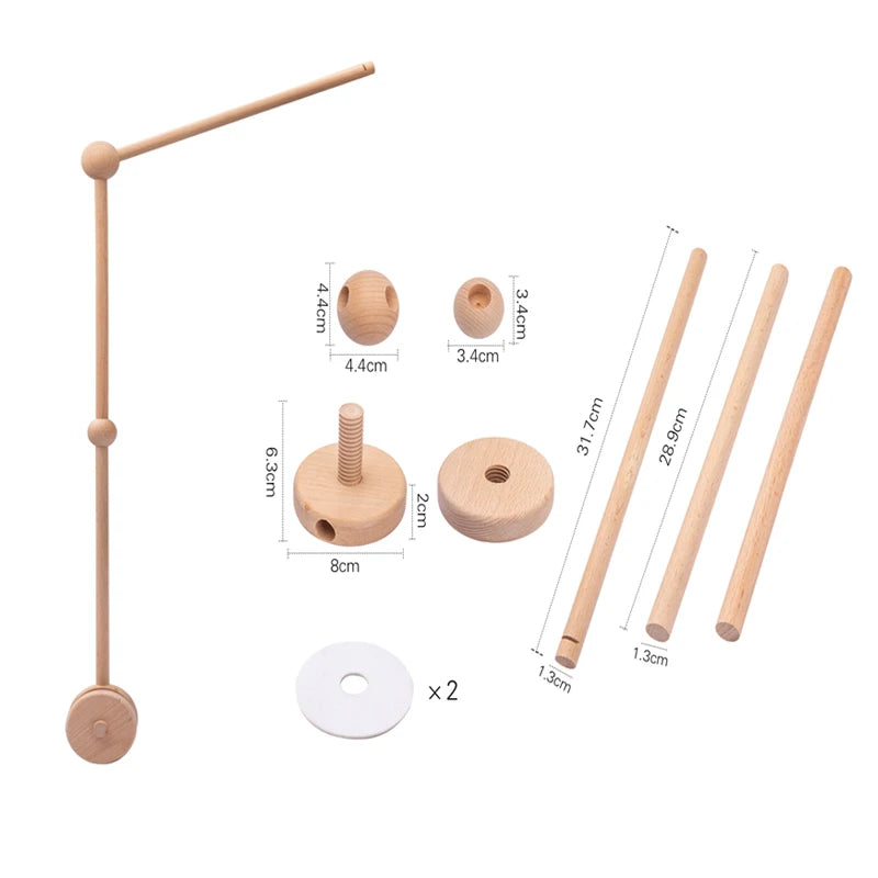 Crib Mobile Rattle Toy — Musical Baby Cot Mobile with Lights for Newborns