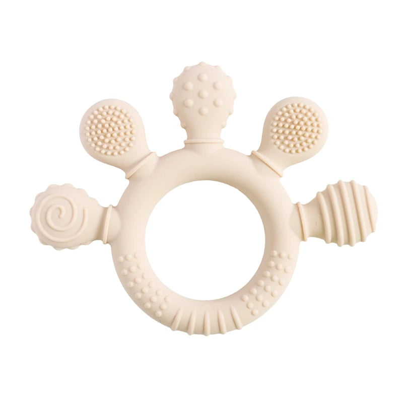 Silicone Teether Ring for 0-12 Months