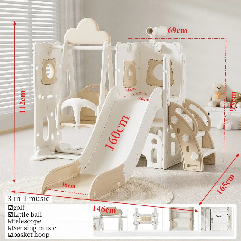 Kids Indoor Slide & Swing Set