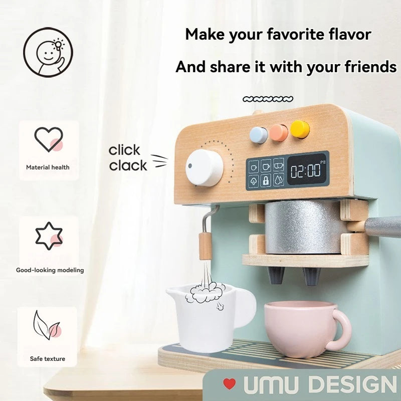 Wooden Coffee Maker Toy Set
