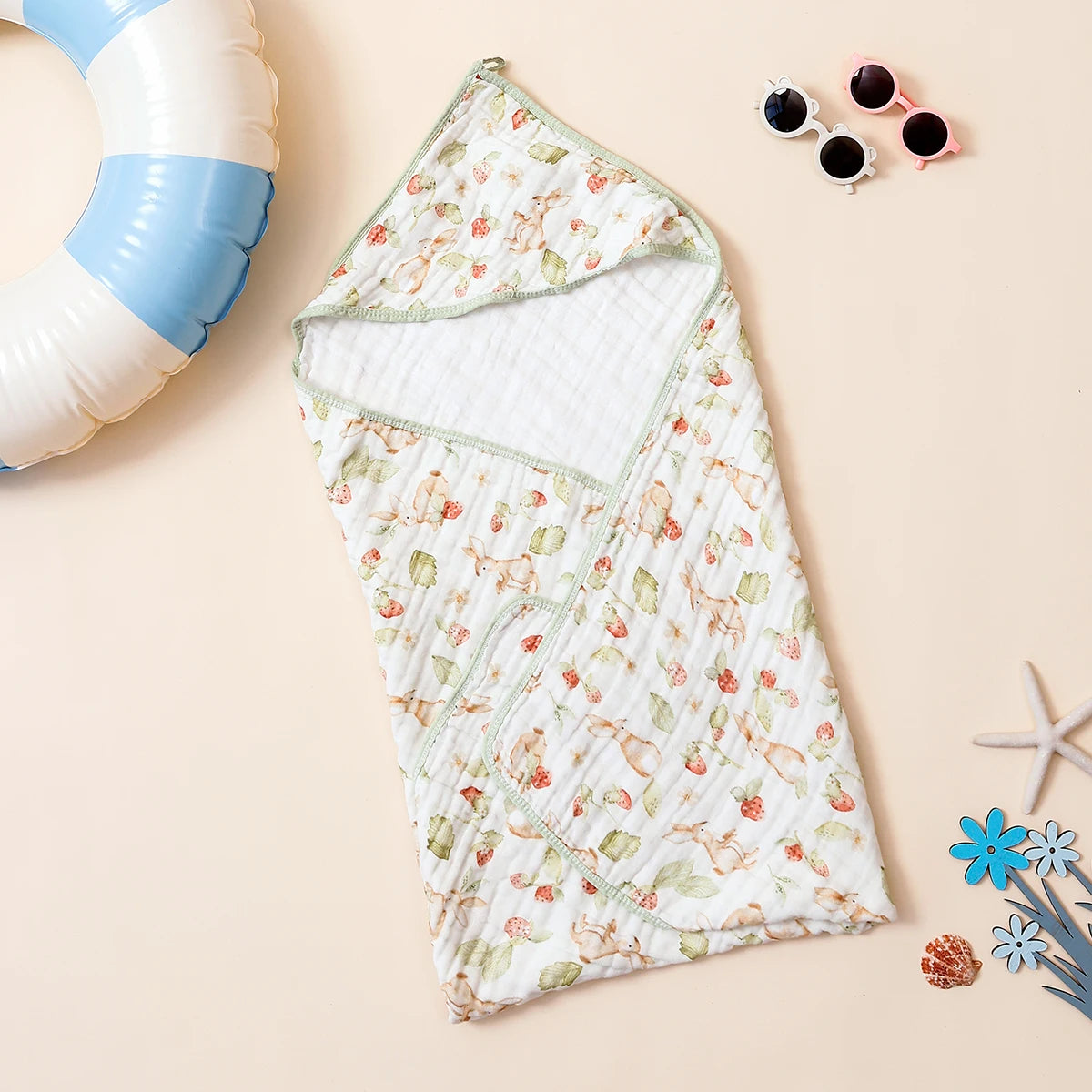 Cotton Hooded Baby Bath Towel
