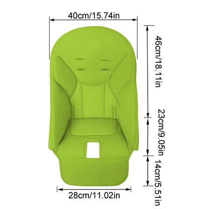 PU Leather High Chair Cushion — Wipe-Clean, Universal Fit