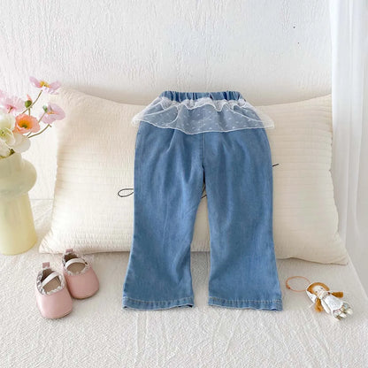 Girls Flared Denim Pant