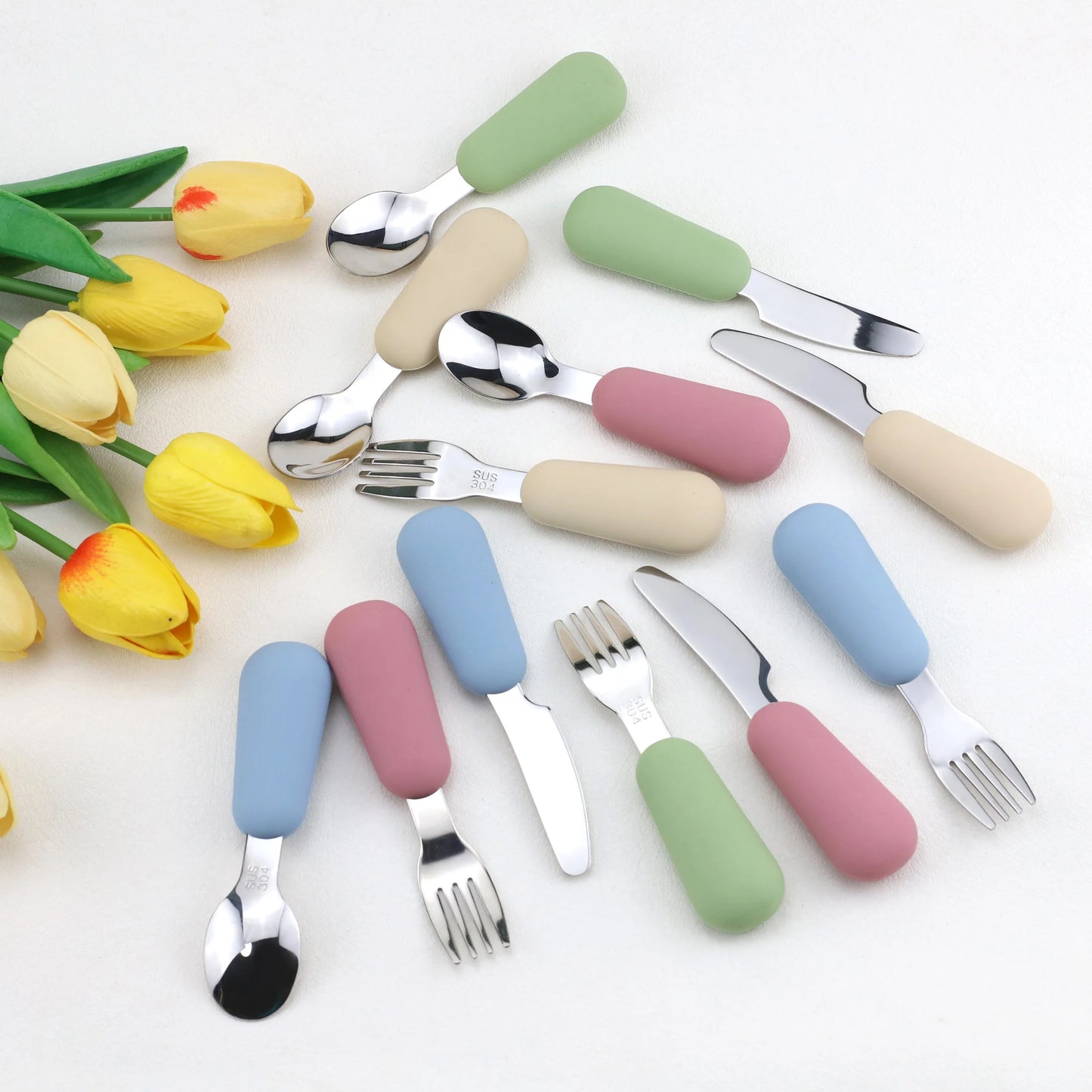 Silicone Baby Cutlery Set (3PCS)