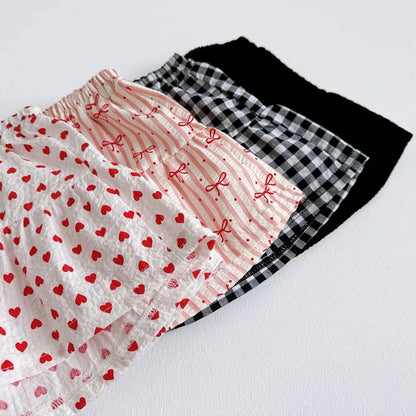 Toddler Girls Plaid Summer Shorts