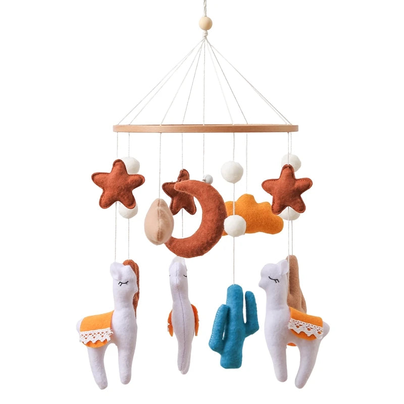 Crib Mobile Rattle Toy — Musical Baby Cot Mobile with Lights for Newborns