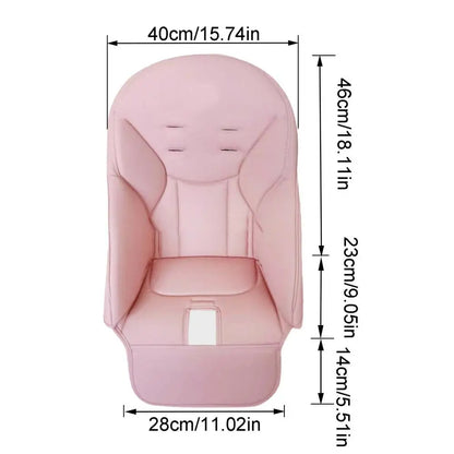 PU Leather High Chair Cushion — Wipe-Clean, Universal Fit