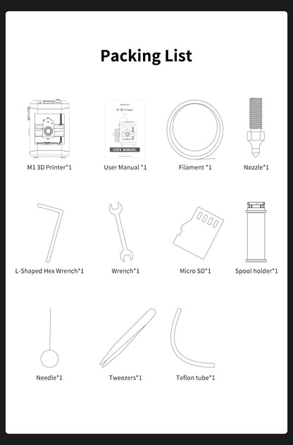Geeetech M1S Kids 3D Printer — WiFi + Auto-Leveling, Ready Out of the Box