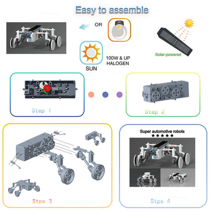 13-in-1 Solar Robot Kit | STEM Science Toy for Kids — Build 13 Solar Models