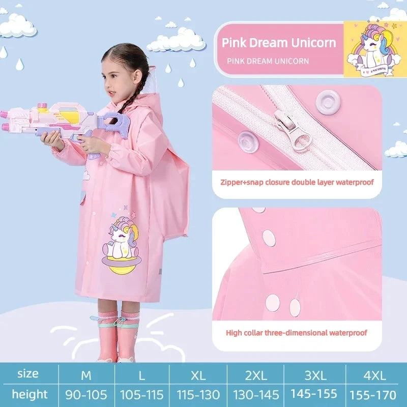 Kids Waterproof Raincoat Poncho