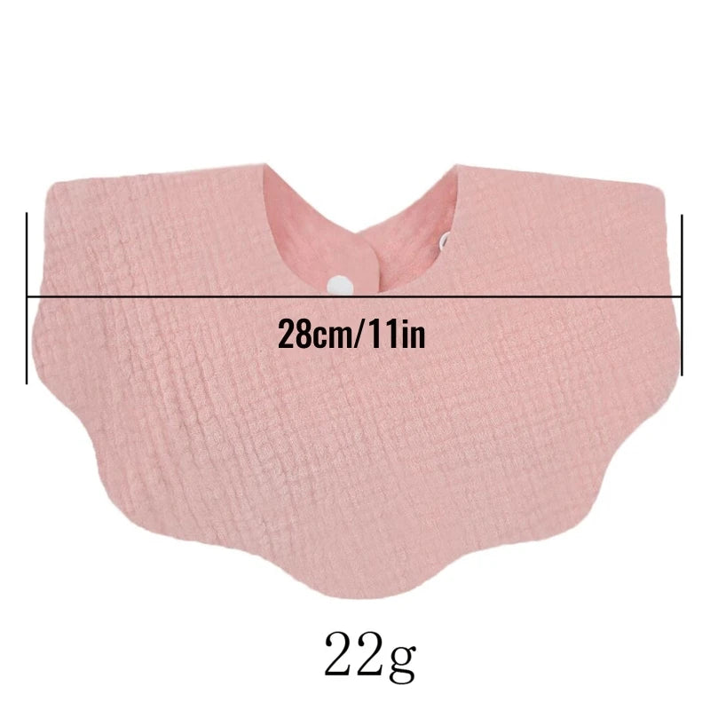 Cotton Baby Bandana Bib 5-Pack — Soft, Absorbent, Snap Closure