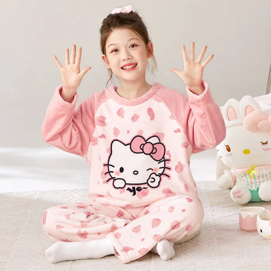 Girls Flannel Pajama Set
