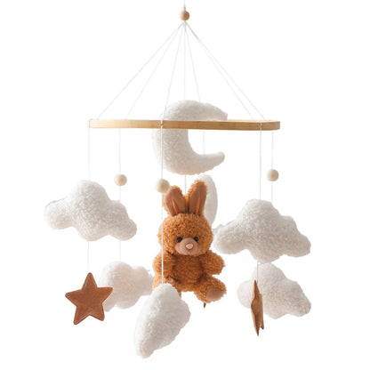 Crib Mobile Rattle Toy — Musical Baby Cot Mobile with Lights for Newborns